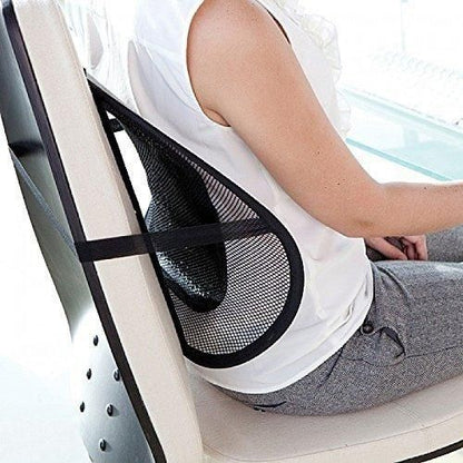 Car Back Seat Mesh Lumbar Supporter – Ergonomic Back Rest Frame