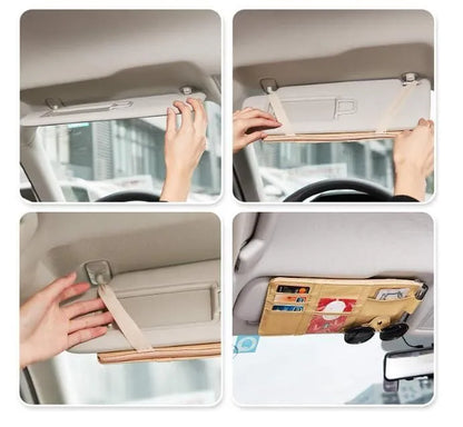 Car Sun Visor Organizer – Multi-Pocket Storage Pouch