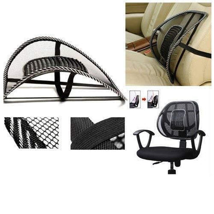 Car Back Seat Mesh Lumbar Supporter – Ergonomic Back Rest Frame