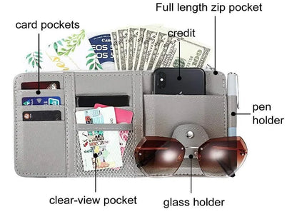 Car Sun Visor Organizer – Multi-Pocket Storage Pouch