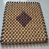 Wooden Bead Seat Cushion – Acupressure Car & Chair Mat (Beige)