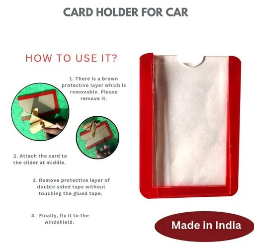FASTag Holder Universal Card Cover – With Double-Sided Tape
